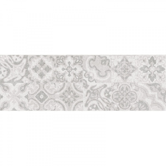 Cartago Decorado Medina Gris 25×75   Ματ διακοσμητικό πλακάκι λευκής μάζας σε γκρι απόχρωση